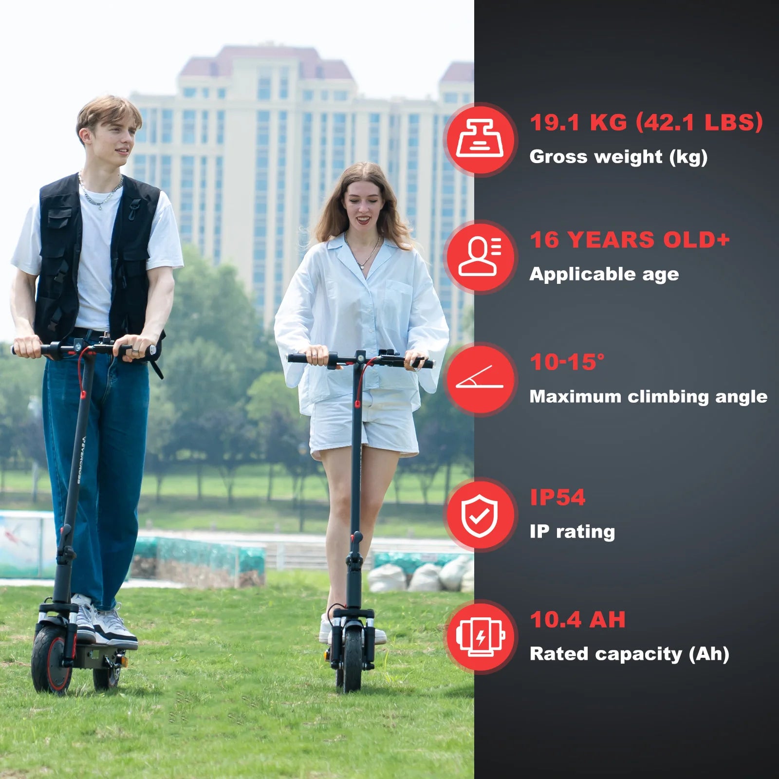 EVERCROSS PLUS EV10K Pro Electric Scooter for Adults, 10" Foldable Scooter, App Control, 500W Motor, 410WH Battery, Max Speed 25