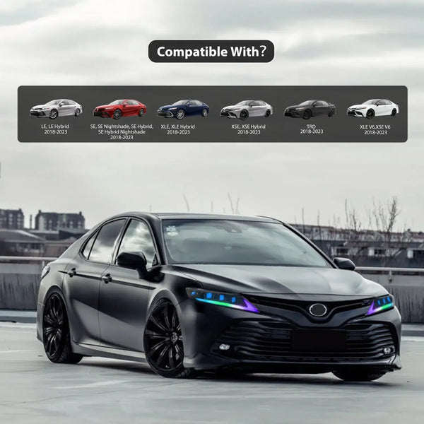 TYPY RGB HeadLamp Assembly Fit For Toyota Camry RGB Head Lamp 2018-2023 Upgrade to NEW Camry Dynamic Turn Signal RGB Head lamp