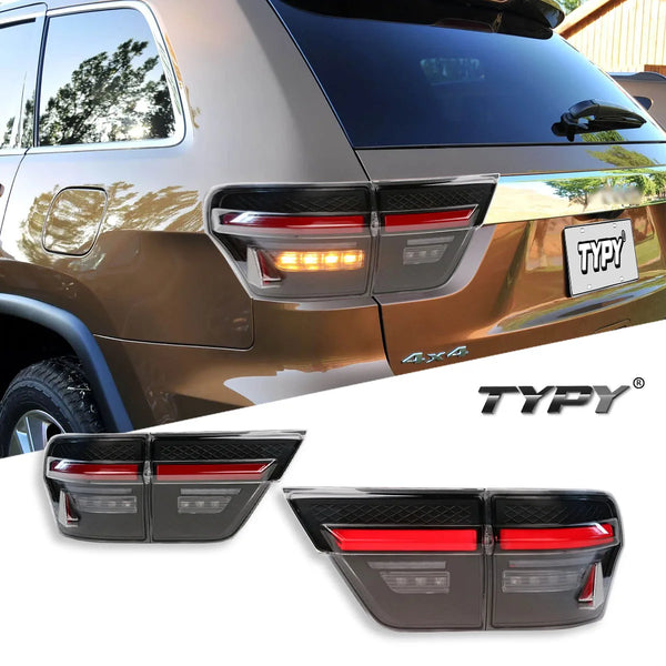 TYPY Car For Jeep Grand Cherokee Taillight 2011-2014 Upgrade Modified to New DRL Dynamic Turn Signal LED Taillight Auto Accessor