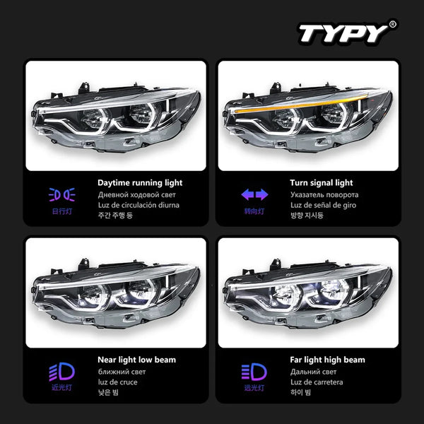 Car Headlights For BMW 4 Series M4 F32 Headlights F80 2013-2019 Upgraded LED Headlamps Dynamic Turn Signal Lamp DRL Car Assembly