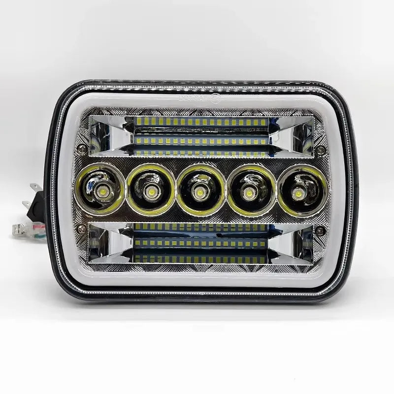 Popular For H6054 5x7 7x6 LED Headlights Hi/Low Beam DRL Turn Signal Jeep Cherokee XJ Wrangler YJ Kenworth T300 d Chevy Toyota N