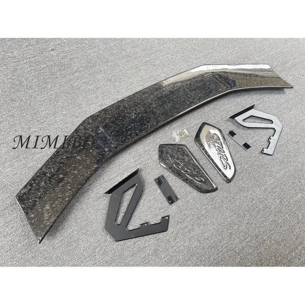 FOR Porsche Cayman 718 981 Boxster GT4 RS Style Car External Decoration Rear Trunk Wing Carbon Fiber Rear Spoiler Tail Wings