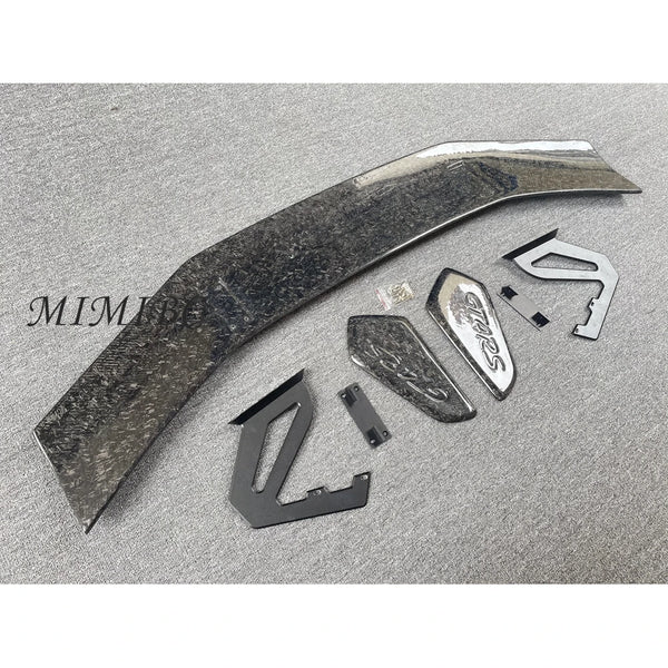 FOR Porsche Cayman 718 981 Boxster GT4 RS Style Car External Decoration Rear Trunk Wing Carbon Fiber Rear Spoiler Tail Wings