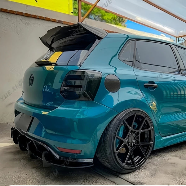 For VW Polo MK5 6R 6C TDI TSI GTI R 2009-2017 Batman Style Rear Trunk Boot Roof Spoiler Wing Rear Spoiler Wing Bodykit Tuning