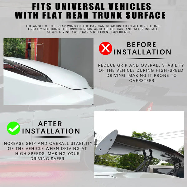 Universal GT Style Rear Spoiler Wing Tail Air Dam For 99% Sedan Body Kit Decoration Racing Car Tuning Accessories