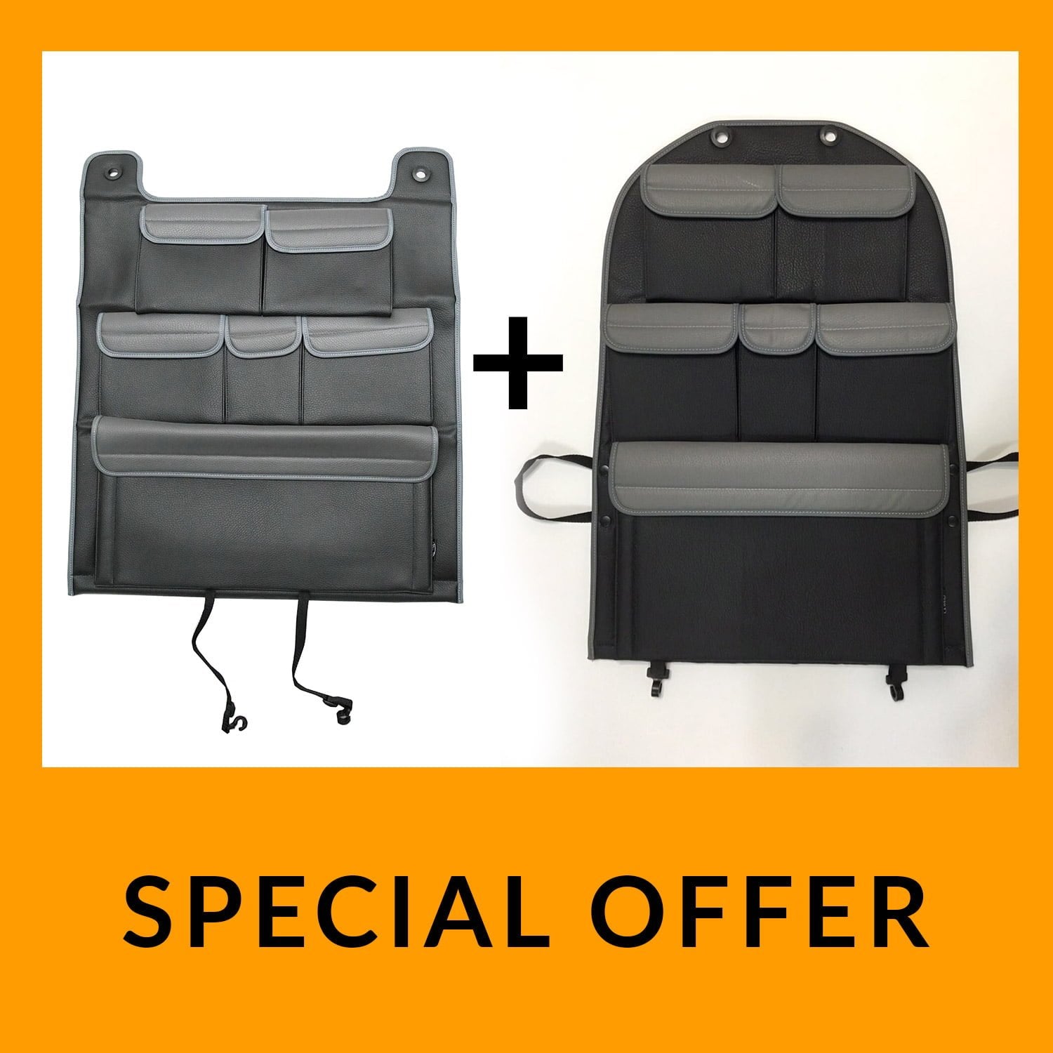 For VW T5 T5.1 Transporter Campervan Leatherette Back Seat Organiser Single + Double