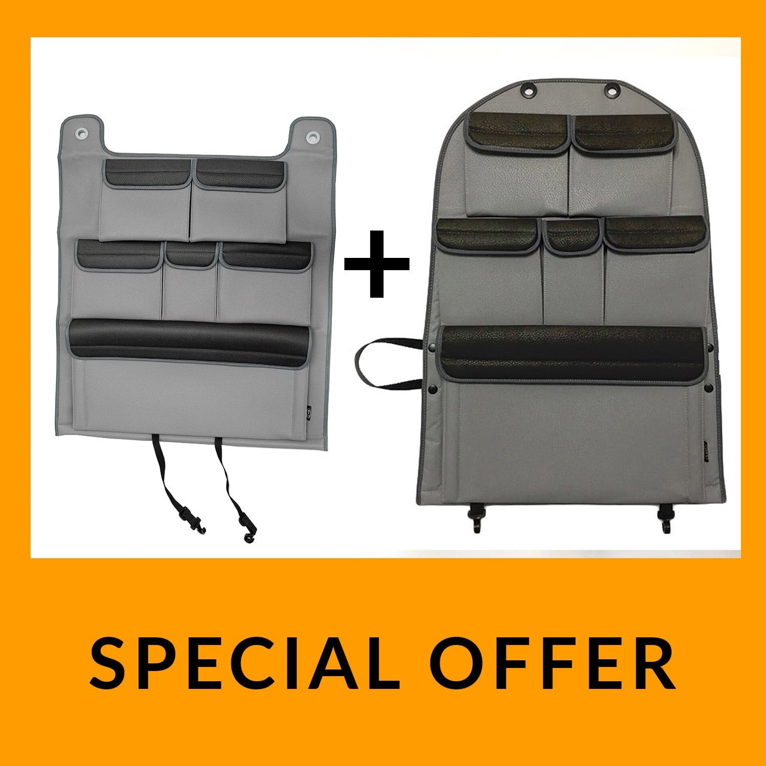 For VW T5 T5.1 Transporter Campervan Leatherette Back Seat Organiser Single + Double