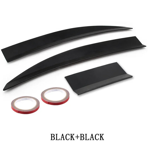 3Pcs Universal Black Trunk Tail Rear Wing Spoiler 115-125Cm For BMW For Tesla For Audi Toyota Honda KIA Hyundai Car Accessories