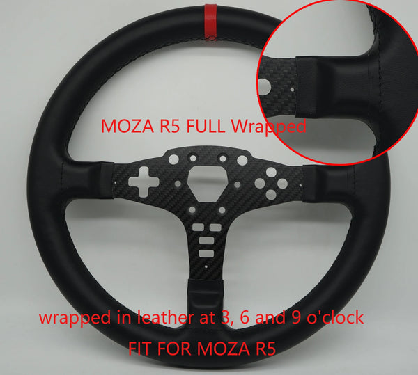 SIMPUSH 13inchs 33cm Circular steering wheel Rally sim racing MOD FOR MOZA R5 R3 ES ESX