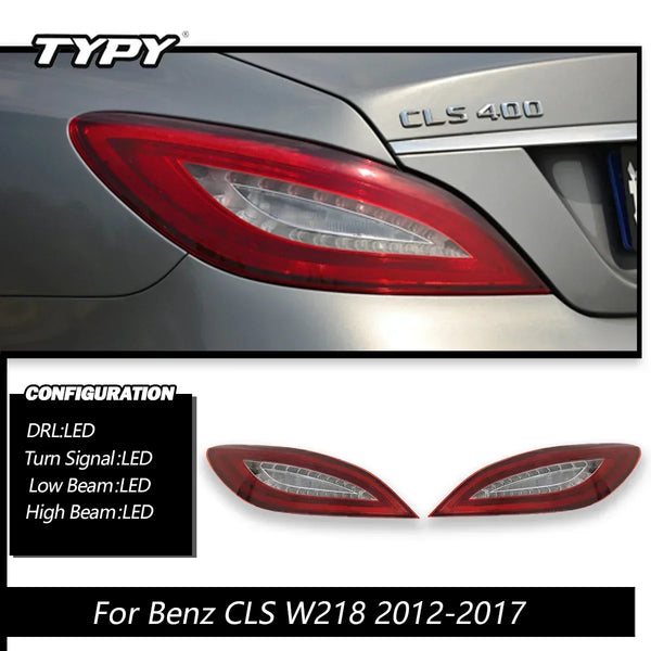 TYPY New LED Tail Lamp Upgrade Modified For Benz CLS W218 Taillight 2012-2017 Dynamic Signal Tail Lamp Auto Accessories