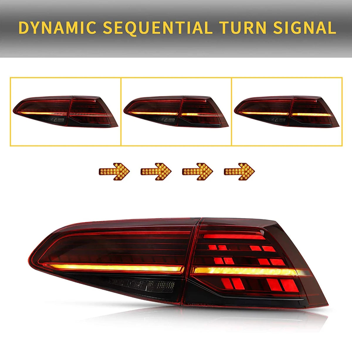 TYPY Car Tail Lamps For VW Golf MK7 Golf7.5 Taillight TSI TDI 2013-2019 LED Projetor Tail Lamp DRL Auto Accessories