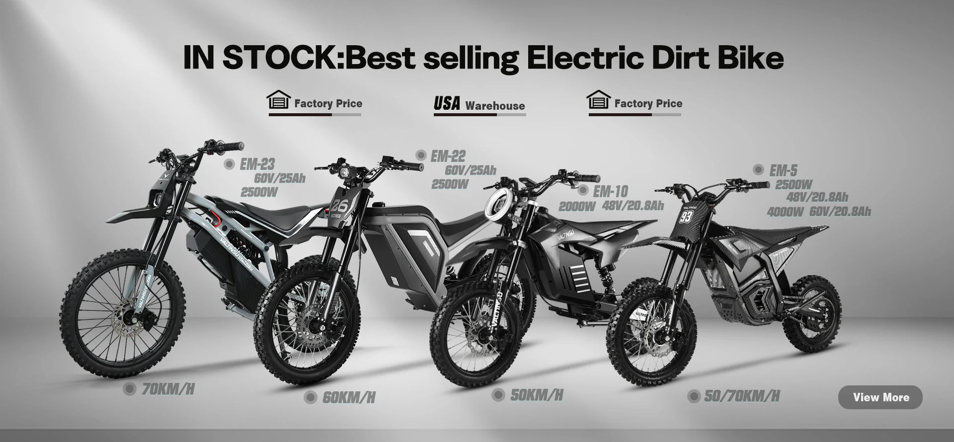 VALTINSU EM-5 48V 2500 W 30Mph Full Size Performance Electric Dirt Bike All Terrain Ebike