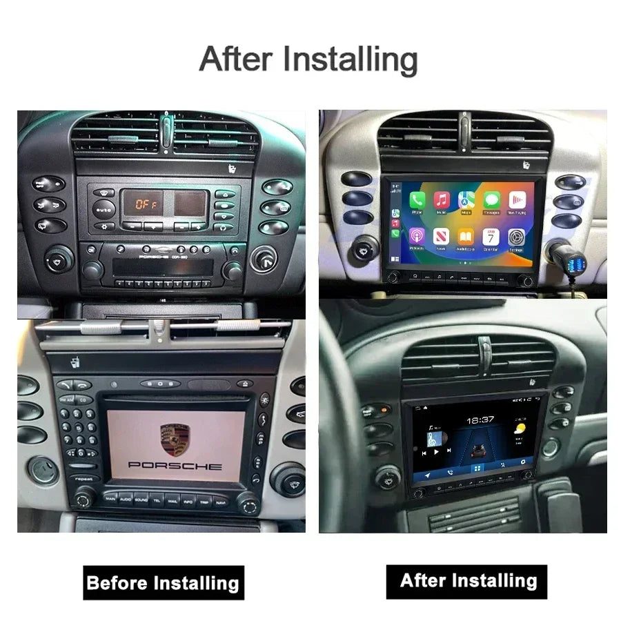 8G 256GB 7" Auto Android 12 Car Radio GPS Player Carplay Navi Bluetooth Wifi For Porsche 911 996 986 Boxster Carrera 1998-2006