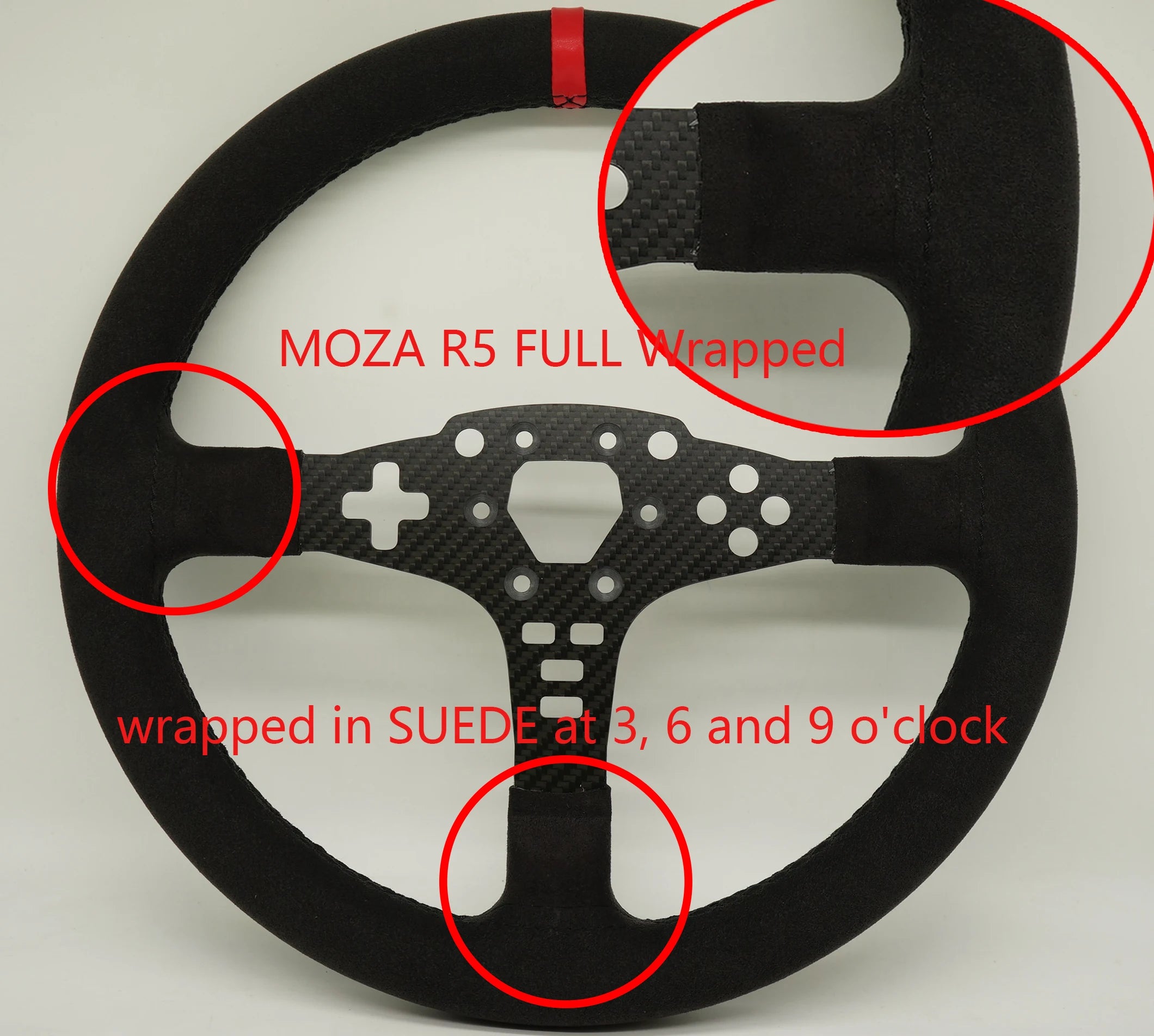 SIMPUSH 13inchs 33cm Circular steering wheel Rally sim racing MOD FOR MOZA R5 R3 ES ESX