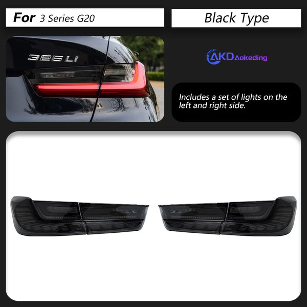 AKD Tail Lamp for BMW 3 Series G20 G28 M3 LED Tail Light 2018-2021 325i 320i Rear Fog Brake Turn Signal Automotive Accessories