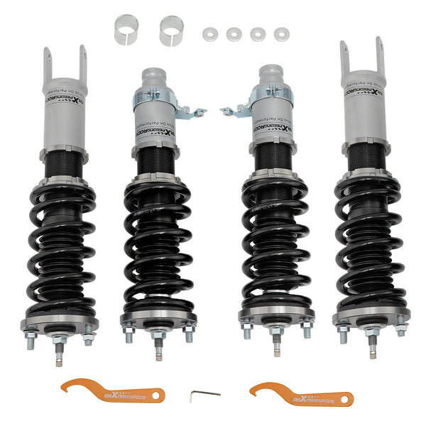 maXpeedingrods Coilover Kits for Civic EK EJ 1996-2000 24 Ways Adjustable Damper Shock Absorber Gray