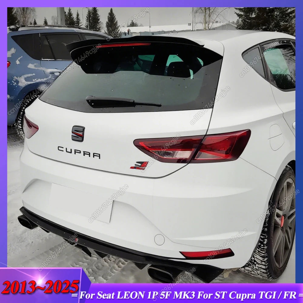 For Seat LEON 1P 5F MK3 For ST Cupra TGI / FR Hatchback 2013-2025 Car Tail Wings Fixed Wind Spoiler Rear Wing Bodykits Tuning