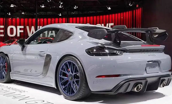 For Porsche 718  982 Cayman Boxste Carbon Fiber Tail fins Rear Trunk Spoiler Guide Wing Rear Wing GT4 RS Style upgraded body kit