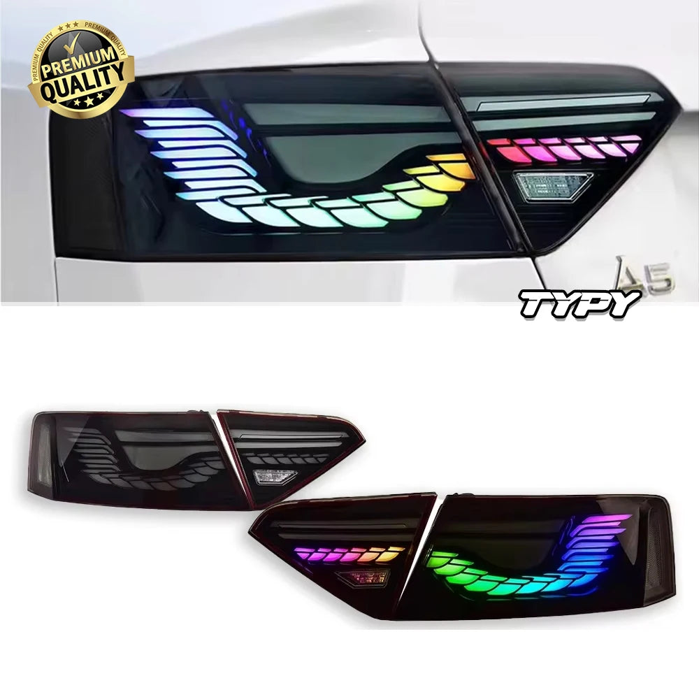 TYPY Car For Audi A5 RGB Taillights 2008-2016 Upgrade Modified to New DRL Dynamic Turn Signal LED Taillight Auto Accessories