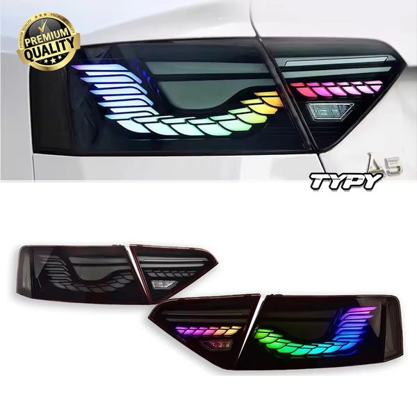 TYPY Car For Audi A5 RGB Taillights 2008-2016 Upgrade Modified to New DRL Dynamic Turn Signal LED Taillight Auto Accessories