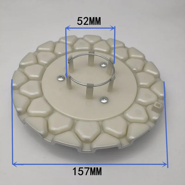 1pc Wheel Center Cap Silver 6.18 Inch/2.05 Inch 157 MM/52 MM Wheel Center Hub Cap Flower Pattern Personalized Tire Hub Sticker