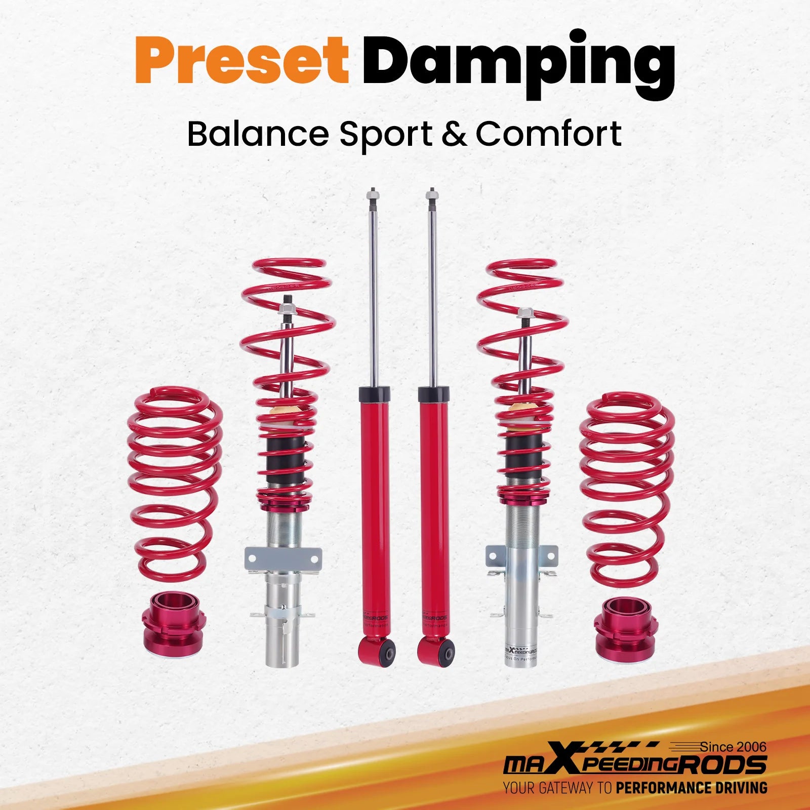 Coilovers Spring Suspension Struts for VW Polo MK4 9N For SKODA FABIA MK1 Saloon (6Y3) 10/1999-12/2007 notchback