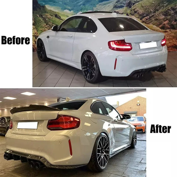 XVIP Fiber M4 Style Car Rear Trunk Spoiler Wing Lip For BMW 2 Series F22 F87 2014-20 M2 Gloss Spoiler Accessories Exterior Wings
