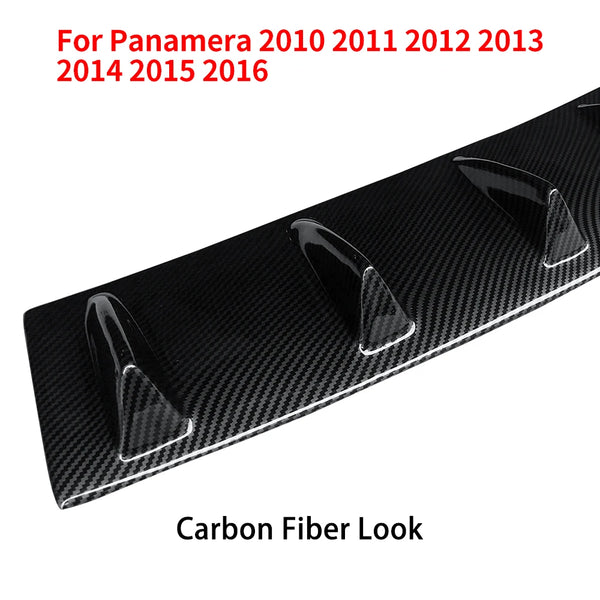 For Porsche Panamera 970 Carbon Fiber Car Rear Bumper Diffuser Rear Splitters Spoiler Back lip shunt L Car Accessories body kit