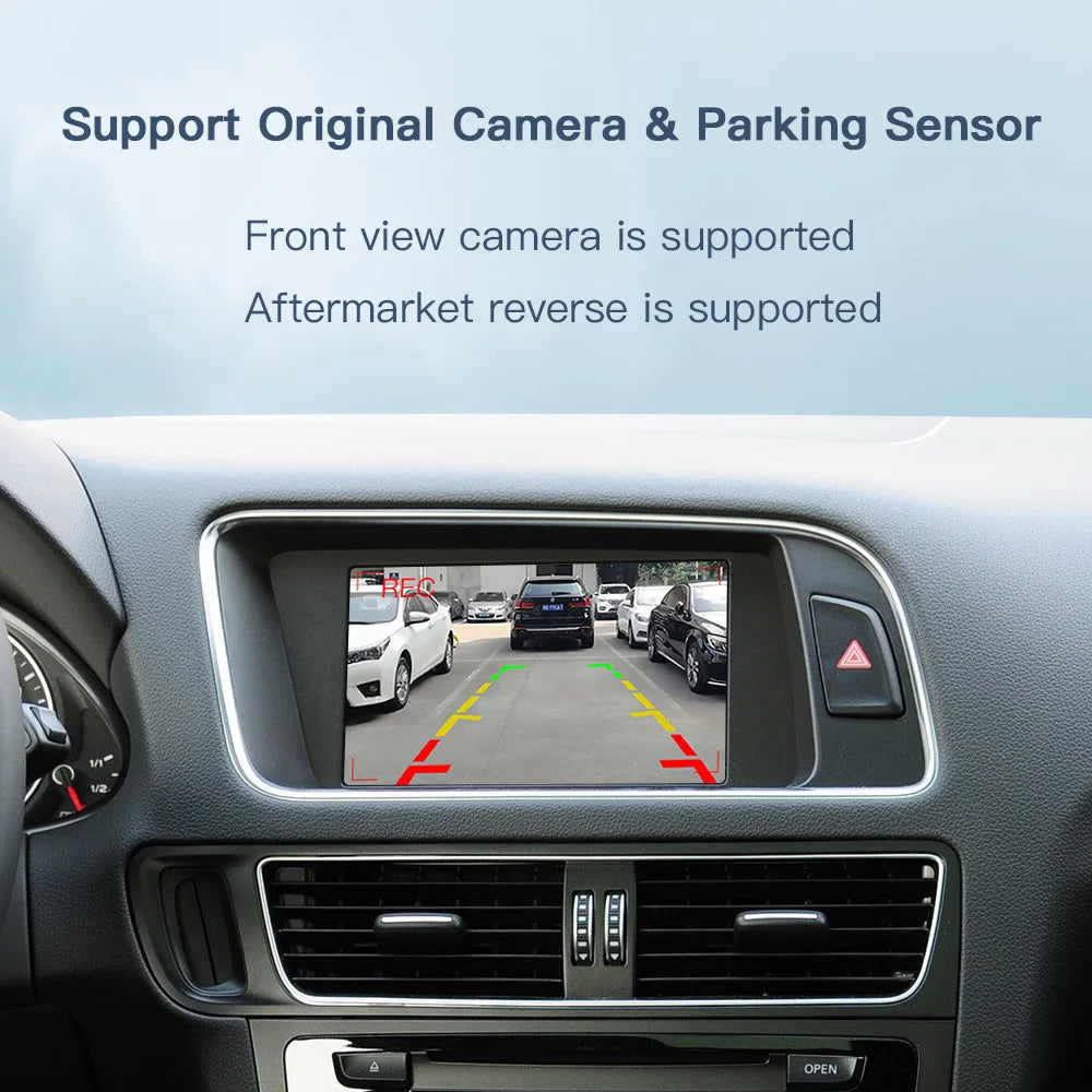 CARABC Wireless CarPlay Android AUTO for Audi A4/A5/Q5/S4/S5/A6/A7 Module supports OEM and retrofit rearview camera