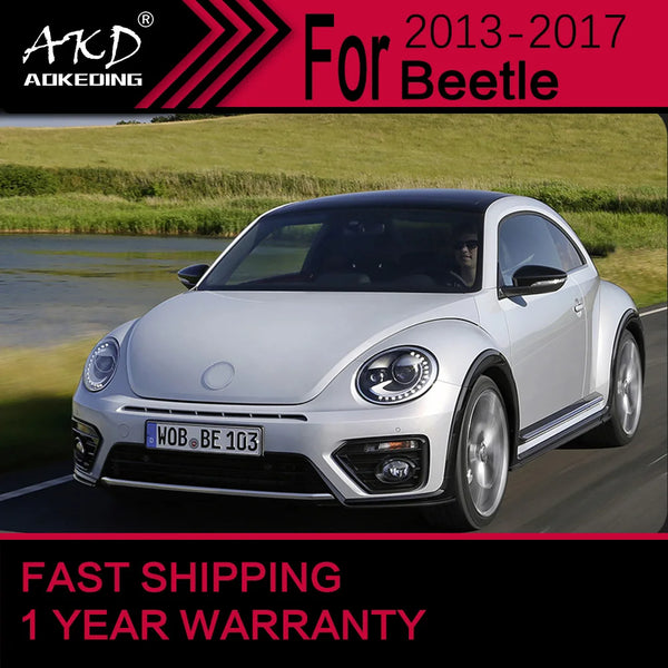 AKD Car Lights for VW Beetle Headlight 2013-2017 beetle Head Lamp Drl Projector Lens Automotive Accessories