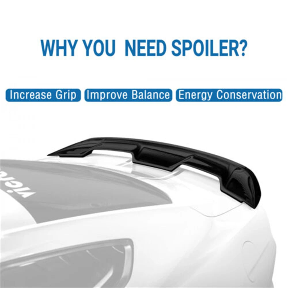 Rear Spoiler For Ford Mustang 2015-2023 Accessories Coupe Glossy Black/Carbon GT Style Trunk Wing ABS Car Exterior Parts HOT