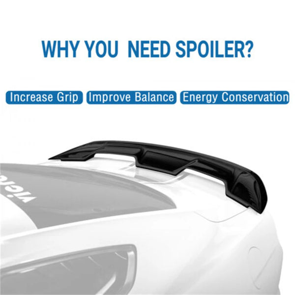 Rear Spoiler For Ford Mustang 2015-2023 Accessories Coupe Glossy Black/Carbon GT Style Trunk Wing ABS Car Exterior Parts HOT