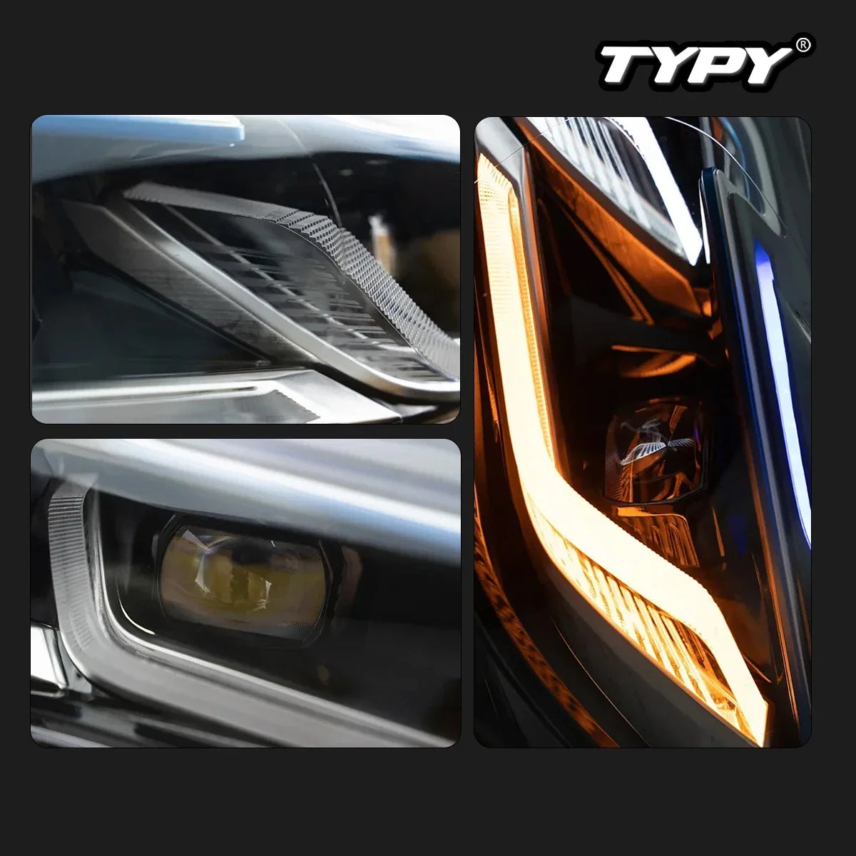 TYPY Car For BMW X5 F15 Headlights 2014-2018 Upgrade Modified to New DRL Dynamic Turn Signal LED Headlight Auto Accessories