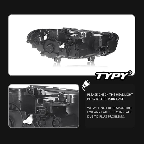 TYPY Car For BMW X1 F48 F49 LED Headlight 2016-2019 Upgrade Modified New DRL Dynamic Turn Signal LED Headlight Auto Accessories