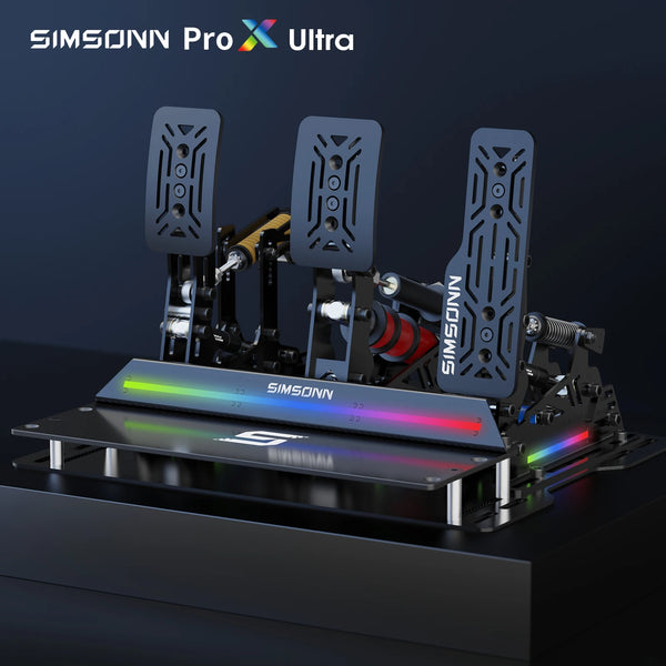SIMSONN PRO X Ultra Sim Pedals PC Sim Racing Simulator Pressure Sensor Load Cell Pedal HE Hydraulic Pedal for PC Cockpit Pedal