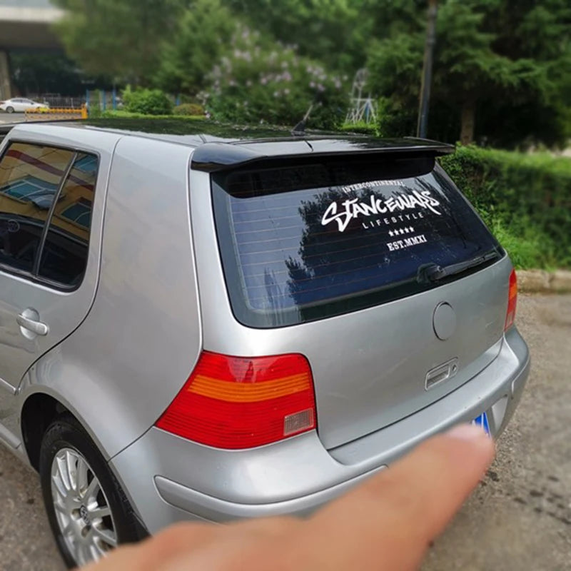 For Volkswagen VW GOLF 4 Roof Spoiler 1998-2004 Mk4 ABS Material Unpainted Color Rear Trunk Lip Spoiler Wing