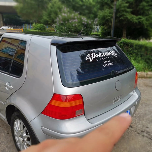For Volkswagen VW GOLF 4 Roof Spoiler 1998-2004 Mk4 ABS Material Unpainted Color Rear Trunk Lip Spoiler Wing