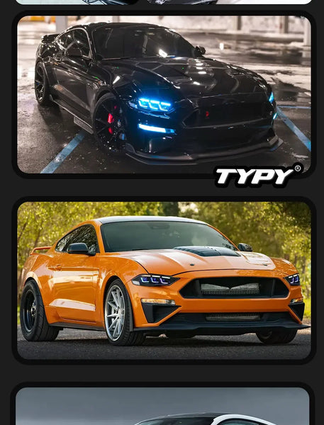 TYPY Car Lights For Ford Mustang RGB 2018-2022 Headlight LED Projetor head Lamp Daytime Running Light Automotive Accessories