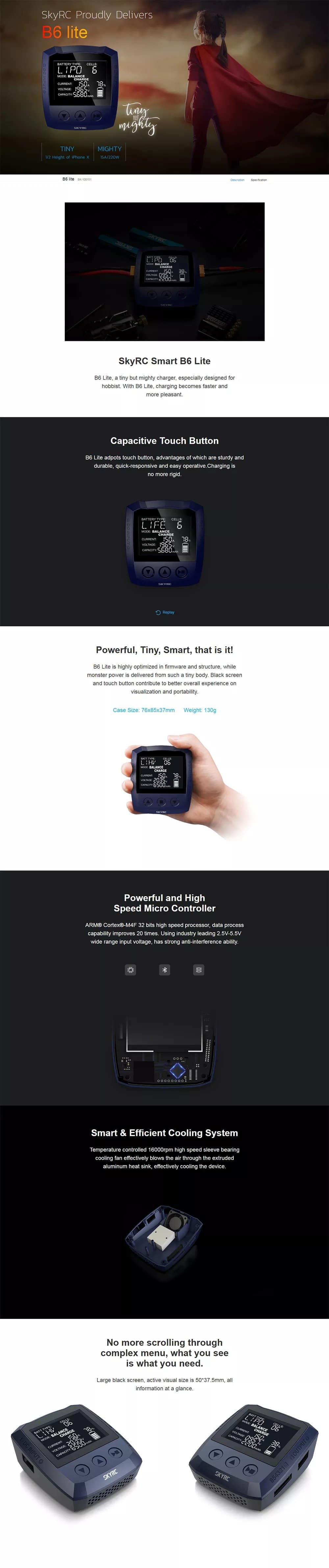 SkyRC B6 Lite Pocket Lipo Battery Charger/ Discharger