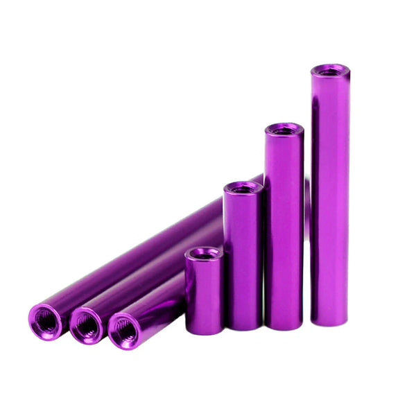 10pc M3x35 Smooth Standoffs Coloured Aluminium Pack