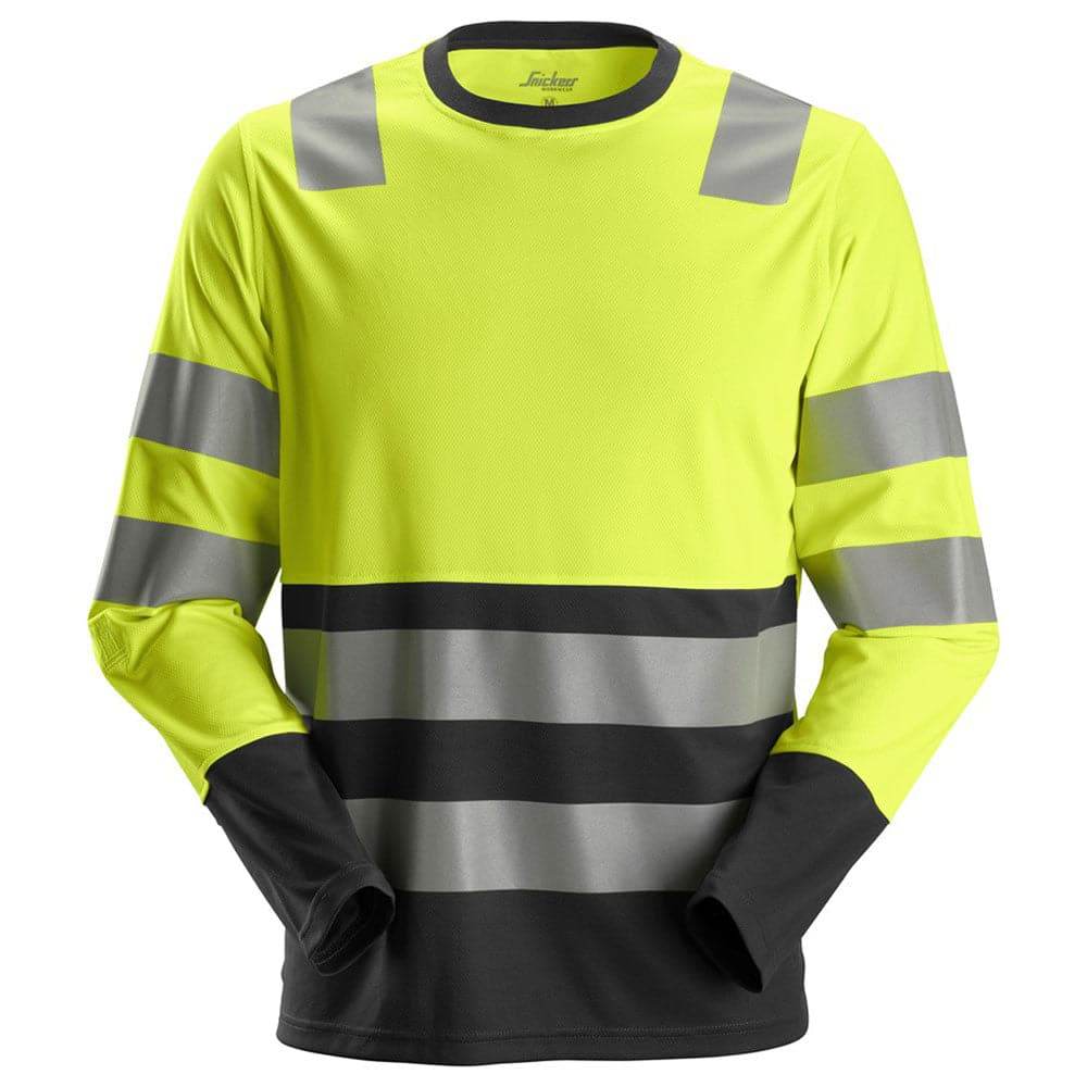 Snickers 2433 AllroundWork Hi-Vis Long Sleeve Shirt CL2 Various Colours