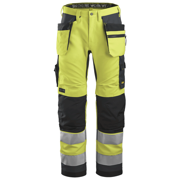 Snickers 6230 AllroundWork, Hi-Vis Trousers Holster Pockets+ CL2  Various Colours