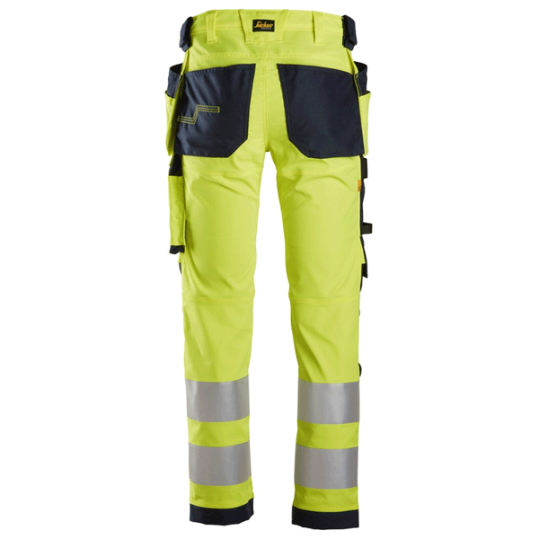 Snickers 6243 AllroundWork, Hi-Vis Stretch Kneepad Holster Work Trousers Class 2 Various Colours