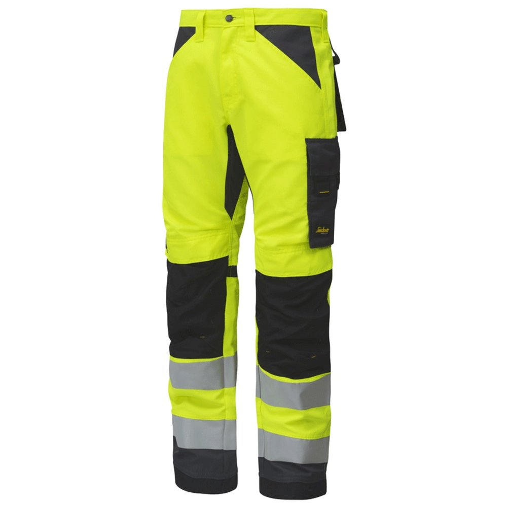 Snickers 6331 AllroundWork, Hi-Vis Work Trousers+ CL2 Various Colours