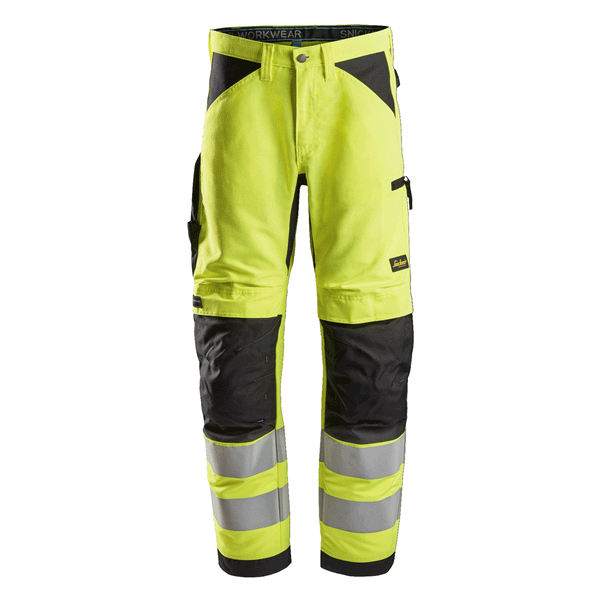 Snickers 6332 LiteWork, Hi-Vis Work Trousers+ Cl2 Various Colours