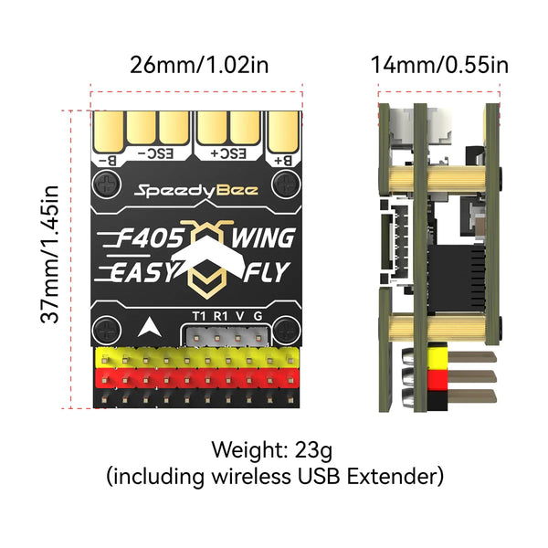 SpeedyBee F405 WING-MINI APP Fixed Wing Flight Controller