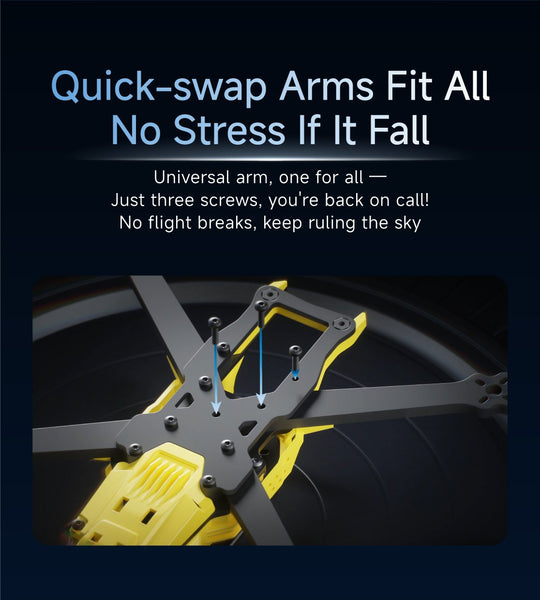 SpeedyBee Master3X Modular Frame (with Injection Moulded Head O3 Compatible)