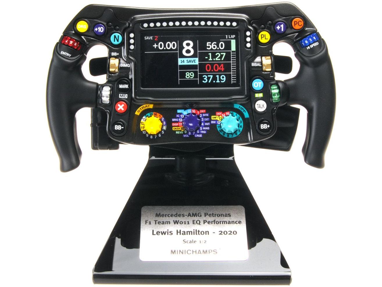 Steering Wheel Mercedes-AMG F1 W11 EQ Performance 2020 Lewis Hamilton 1:2 Scale Minichamps Replica