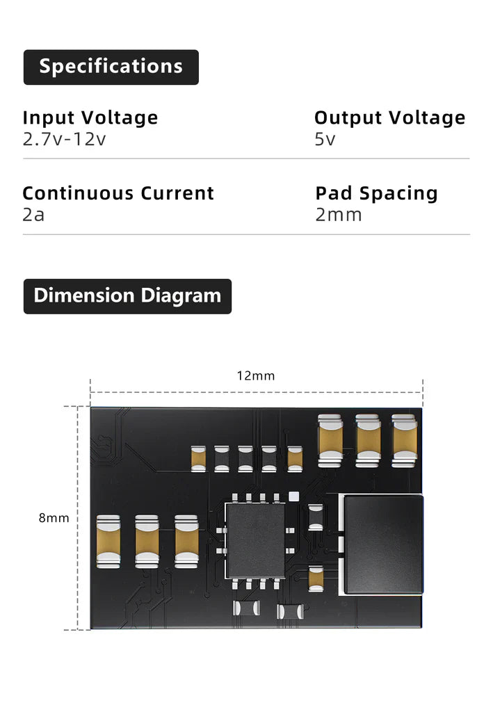 Sub250 1S BEC Board V1 for O4 Drone