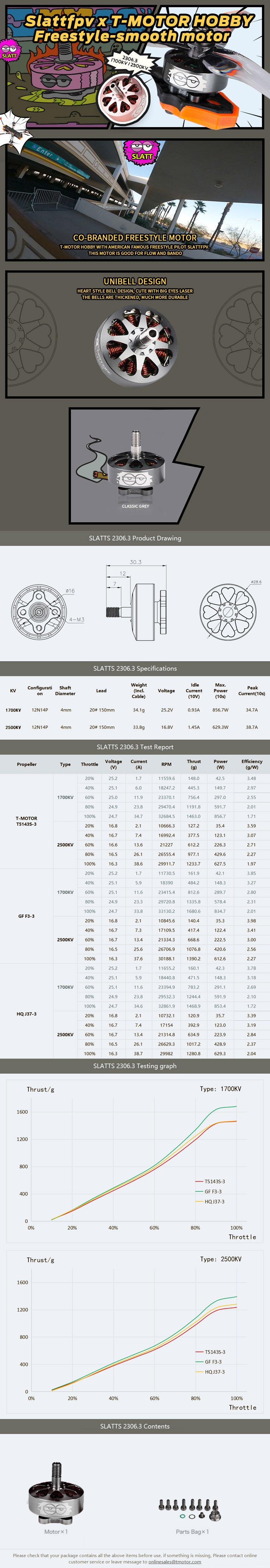 TMotor Slatts 2306.3 Motor